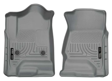 Husky Liner WeatherBeater Front Floor Liners - Grey for Crew or Double Cab
