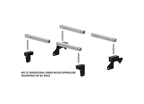 PullRite Traditional Series SuperGlide SuperRail Mounting Kit