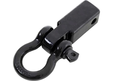 Smittybilt 2IN RECEIVER MOUNTED D-RING SHACKLE; 3/4IN 4.75 TON RATING; BLACK