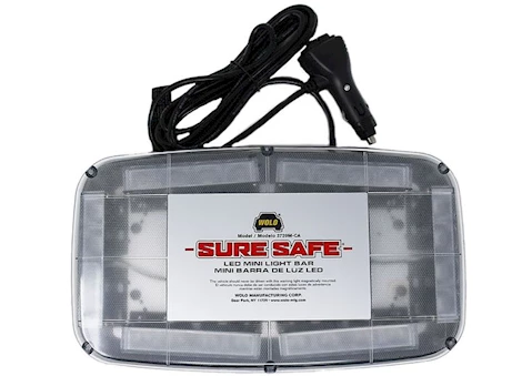 Wolo Manufacturing Corp. SURE SAFE CLEAR LENS LED MINI LIGHT BAR MAGNET MOUNT 12V